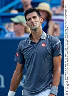 Aug. 19, 2015 - Mason, Ohio, USA - Novak Djokovic (SRB) gives a pleading look to the umpire during Wednesday s round of the Western and Southern Open at at the Lindner Family Tennis Center , Mason, Oh. Tennis 2015 - Western & Southern Open - ZUMAs304