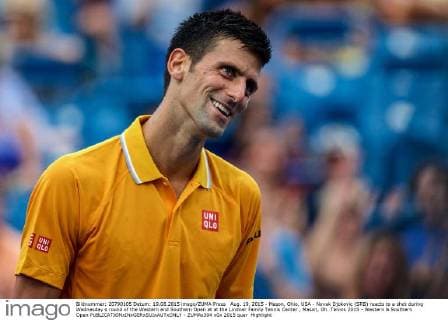Aug. 19, 2015 - Mason, Ohio, USA - Novak Djokovic (SRB) reacts to a shot during Wednesday s round of the Western and Southern Open at at the Lindner Family Tennis Center , Mason, Oh. Tennis 2015 - Western & Southern Open - ZUMAs304