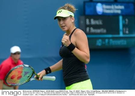 Aug. 19, 2015 - Mason, Ohio, United States - BELINDA BENCIC of Switzerland in action during her match v. F. Pennetta at the Western & Southern Open in Mason Ohio on Wednesday 19 August 2015 Tennis 2015 -Western & Southern Open - Day 3 - ZUMAl132