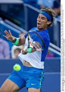 Aug. 20, 2015 - Mason, Ohio, USA - Rafael Nadal (ESP) hits a shot during Thursday s round of the Western and Southern Open at at the Lindner Family Tennis Center , Mason, Oh. Tennis 2015 - Western And Southern Open - ZUMAs304