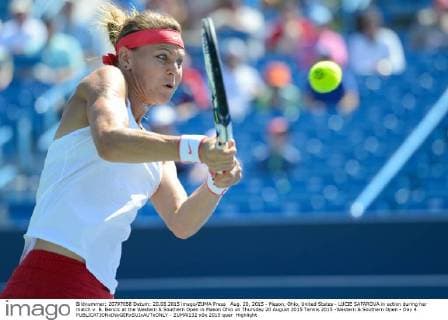 Aug. 20, 2015 - Mason, Ohio, United States - LUCIE SAFAROVA in action during her match v. B. Bencic at the Western & Southern Open in Mason Ohio on Thursday 20 August 2015 Tennis 2015 -Western & Southern Open - Day 4 - ZUMAl132
