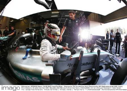 Motorsports: FIA Formula One World Championship WM Weltmeisterschaft 2015, Grand Prix of Belgium, 44 Lewis Hamilton (GBR, Mercedes AMG Petronas Formula One Team), xHOCHxZWEIx