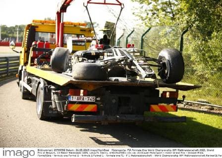 Motorsports: FIA Formula One World Championship WM Weltmeisterschaft 2015, Grand Prix of Belgium, 13 Pastor Maldonado (VEN, Lotus F1 Team), xHOCHxZWEIx