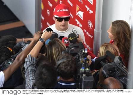 RAIKKONEN Kimi of FERRARI FORMULE 1 : Grand Prix de Belgique - Essais - 21 08 2015 PhotoNews Panoramic 