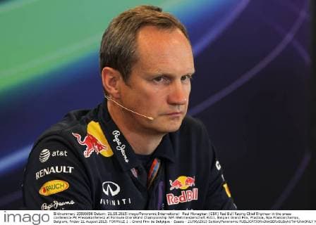 Paul Monaghan (GBR) Red Bull Racing Chief Engineer in the press conference PK Pressekonferenz at Formula One World Championship WM Weltmeisterschaft Rd11, Belgian Grand Prix, Practice, Spa Francorchamps, Belgium, Friday 21 August 2015. FORMULE 1 : Grand Prix de Belgique - Essais - 21 08 2015 Sutton Panoramic 