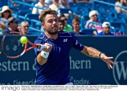 Aug. 21, 2015 - Mason, Ohio, USA - Stan Wawrinka (SUI) hits a forehand shot during Friday s quarterfinal round of the Western and Southern Open at at the Lindner Family Tennis Center , Mason, Oh. Tennis 2015 - Western And Southern Open - ZUMAs304