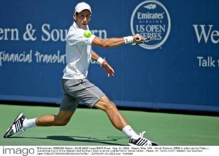 Aug. 21, 2015 - Mason, Ohio, USA - Novak Djokovic (SRB) in action during Friday s quarterfinal round of the Western and Southern Open at at the Lindner Family Tennis Center , Mason, Oh. Tennis 2015 - Western And Southern Open - ZUMAs304
