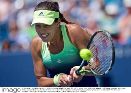 Aug. 21, 2015 - Mason, Ohio, USA - Ana Ivanovic (SRB) hits a backhand shot during Friday s quarterfinal round of the Western and Southern Open at at the Lindner Family Tennis Center , Mason, Oh. Tennis 2015 - Western And Southern Open - ZUMAs304