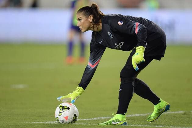 Aug. 21, 2015 - Houston, Texas, U.S - Seattle Reign goalkeeper Hope Solo (1) controls the ball during the second half of an NWSL game between the Houston Dash and the Seattle Reign at BBVA Compass Stadium in Houston, TX on August 21st, 2015. The Reign won 3-0. NWSL 2015 - Houston Dash vs Seattle Reign - ZUMAs127
