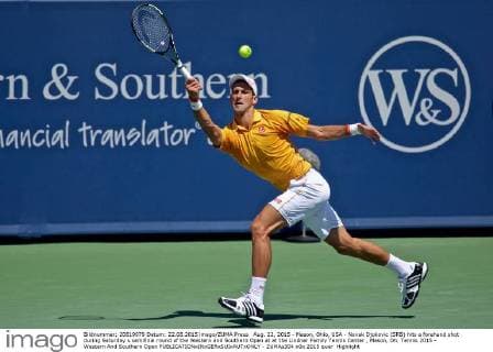Aug. 22, 2015 - Mason, Ohio, USA - Novak Djokovic (SRB) hits a forehand shot during Saturday s semifinal round of the Western and Southern Open at at the Lindner Family Tennis Center , Mason, Oh. Tennis 2015 - Western And Southern Open - ZUMAs304