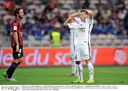 Jonathan DELAPLACE (smc) - DECEPTION FOOTBALL : Nice vs Caen - Ligue 1 - 22 08 2015 FEPxxx 