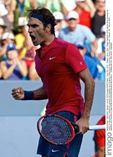 Aug. 22, 2015 - Mason, Ohio, USA - Roger Federer (SUI) reacts after winning his match at Saturday s semifinal round of the Western and Southern Open at at the Lindner Family Tennis Center , Mason, Oh. Tennis 2015 - Western And Southern Open - ZUMAs304