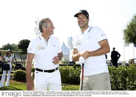Steffen Göpel und Michael Ballack beim 8. GRK Golf Charity Masters im Golf & Country Club Leipzig. Leipzig, 22.08.2015 Foto:xS.xGabschx xFuturexImage