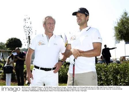 Steffen Göpel und Michael Ballack beim 8. GRK Golf Charity Masters im Golf & Country Club Leipzig. Leipzig, 22.08.2015 Foto:xS.xGabschx xFuturexImage