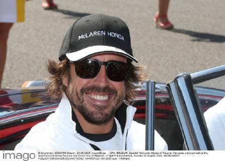 - SPA, BELGIUM: Spanish Fernando Alonso of McLaren Mercedes pictured before the Spa-Francorchamps Formula One Grand Prix of Belgium, in Spa-Francorchamps, Sunday 23 August 2015. BRUNOxFAHY  x04685412x
