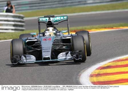 - SPA, BELGIUM: British Lewis Hamilton of Mercedes AMG Petronas F1 Team pictured during the Spa-Francorchamps Formula One Grand Prix of Belgium, in Spa-Francorchamps, Sunday 23 August 2015. BRUNOxFAHY  x04685559x