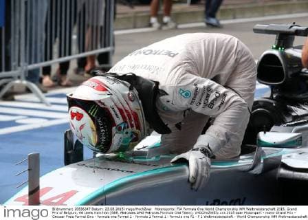 Motorsports: FIA Formula One World Championship WM Weltmeisterschaft 2015, Grand Prix of Belgium, 44 Lewis Hamilton (GBR, Mercedes AMG Petronas Formula One Team), xHOCHxZWEIx