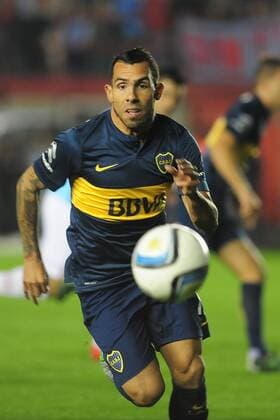Carlos Tevez de Boca Juniors. Arsenal vs Boca Juniors. Futbol Argentino - Primera Division 2015 - Fecha 20. 16 de agosto de 2015. Estadio: Julio H. Grondona (Sarandi, Argentina). Foto: Photogamma.