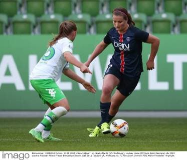 v.l. Noelle Maritz (VfL Wolfsburg), Lindsey Horan (FC Paris Saint-Germain)