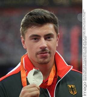Beijing, IAAF, Leichtathletik, athletics, Track and Field, World athletics Championships 2015 in Beijing, Leichtathletik WM 2015, 22-30.08.2015, National Stadium Beijing, David Storl, Deutschland, mit Silber Medaille