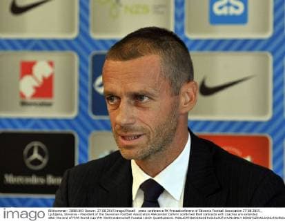 press conference PK Pressekonferenz of Slovenia Football Association 27.08.2015., Ljubljana, Slovenia - President of the Slovenian Football Association Aleksander Ceferin confirmed that contracts with coaches are extended after the end of FIFA World Cup WM Weltmeisterschaft Fussball 2014 Qualifications.  BORUTxZIVULOVIC FAxBobo PIXSELL