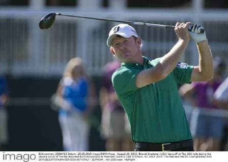 August 28, 2015: Brandt Snedeker (USA) tee s off at The 16th hole during the second round of The Barclays Fed Ex Championship at Plainfield Country Club in Edison, NJ. GOLF 2015: The Barclays Fed Ex Championship AUG 28 - ZUMAc04_