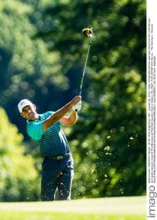 August 28, 2015: Charl Schwartzel hits his approach shot from the 15th fairway during the second round of The Barclays at Plainfield Country Club in Edison, NJ. GOLF: AUG 28 PGA Golf Herren - The Barclays - Second Round Icon150828017 EDITORIAL USE ONLY