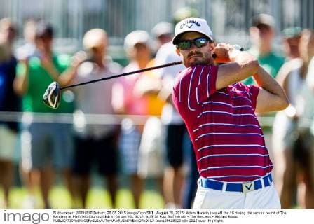 August 28, 2015: Adam Hadwin tees off the 16 during the second round of The Barclays at Plainfield Country Club in Edison, NJ. GOLF: AUG 28 PGA Golf Herren - The Barclays - Second Round Icon150828020 EDITORIAL USE ONLY