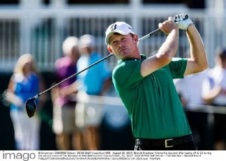 August 28, 2015: Brandt Snedeker follows his tee shot after teeing off at 16 during the second round of The Barclays at Plainfield Country Club in Edison, NJ. GOLF: AUG 28 PGA Golf Herren - The Barclays - Second Round Icon150828010 EDITORIAL USE ONLY