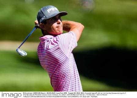 August 28, 2015: Billy Horschel tees off with an iron during the second round of The Barclays at Plainfield Country Club in Edison, NJ. GOLF: AUG 28 PGA Golf Herren - The Barclays - Second Round Icon150828081 EDITORIAL USE ONLY
