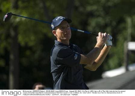 August 28, 2015: Jim Furyk (USA) tee s off at The 16th hole during the second round of The Barclays Fed Ex Championship at Plainfield Country Club in Edison, NJ. GOLF 2015: The Barclays Fed Ex Championship AUG 28 - ZUMAc04_