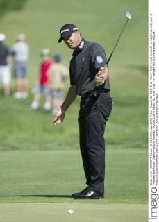 August 28, 2015: Ryan Palmer (USA) reacts to a putt during the second round of The Barclays Fed Ex Championship at Plainfield Country Club in Edison, NJ. GOLF 2015: The Barclays Fed Ex Championship AUG 28 - ZUMAc04_
