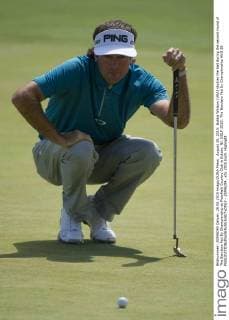 August 28, 2015: Bubba Watson (USA) studies the ball during the second round of The Barclays Fed Ex Championship at Plainfield Country Club in Edison, NJ. GOLF 2015: The Barclays Fed Ex Championship AUG 28 - ZUMAc04_