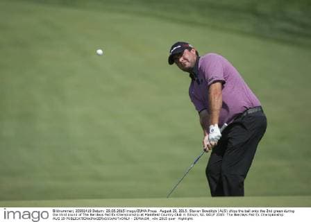 August 29, 2015: Steven Bowditch (AUS) chips the ball onto the 2nd green during the third round of The Barclays Fed Ex Championship at Plainfield Country Club in Edison, NJ. GOLF 2015: The Barclays Fed Ex Championship AUG 29 - ZUMAc04_