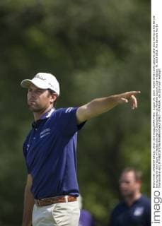 August 29, 2015: Robert Streb (USA) gestures after miss hitting on the 8th tee box during the third round of The Barclays Fed Ex Championship at Plainfield Country Club in Edison, NJ. GOLF 2015: The Barclays Fed Ex Championship AUG 29 - ZUMAc04_