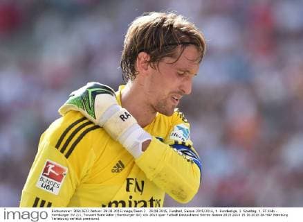 29.08.2015, Fussball, Saison 2015 2016, 1. Bundesliga, 3. Spieltag, 1. FC Köln - Hamburger SV 2:1, Torwart Rene Adler (Hamburger SV)