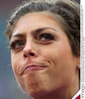 BEIJING, CHINA. AUGUST 30, 2015. Silver medalist, Croatia s Blanka Vlasic during an awards ceremony for the women s high jump event at the 15th IAAF World Championships in Athletics at Beijing National Stadium. Valery Sharifulin TASS  TS00BF16