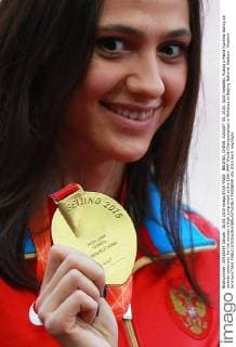 BEIJING, CHINA. AUGUST 30, 2015. Gold medalist, Russia s Maria Kuchina during an awards ceremony for the women s high jump event at the 15th IAAF World Championships in Athletics at Beijing National Stadium. Vladimir Smirnov TASS  TS00BF0F