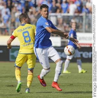 FUSSBALL - 1. Bundesliga - 29.08.2015, SV DARMSTADT 98 vs. 1899 HOFFENHEIM, EUGEN POLANSKI (HOFFENHEIM), SANDRO WAGNER (DARMSTADT), -