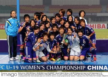 Aktuell Fußball, Damen, U 19 AFC Meisterschaft, Japan ist U19 Asienmeister U-19 Women s Japan team group Mannschaftsbild Totale (JPN), AUGUST 29, 2015 - Football Soccer : Japan team group pose after the AFC U-19 Women s Championship final match between Japan 0(4-2)0 North Korea at Jiangning Sports Center Stadium in Nanjing, China. NOxTHIRDxPARTYxSALES.  (heia000613)