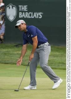 Aktuell Golf, Jason Day gewinnt Auftakt der FedExCup-Playoffs in Edison August 30, 2015: Jason Day (AUS) reacts to a putt on the 9th green during the fourth round of The Barclays Fed Ex Championship at Plainfield Country Club in Edison, NJ. GOLF 2015: The Barclays Fed Ex Championship AUG 30 - ZUMAc04_