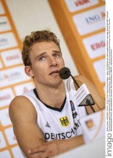 Heiko Schaffartzik bei der Pressekonferenz nach dem Basketball EM-Testspiel Deutschland gegen Frankreich (63:68) in der Lanxess Arena. Köln, 30.08.2015 Foto:xC.xHardtx xFuturexImage