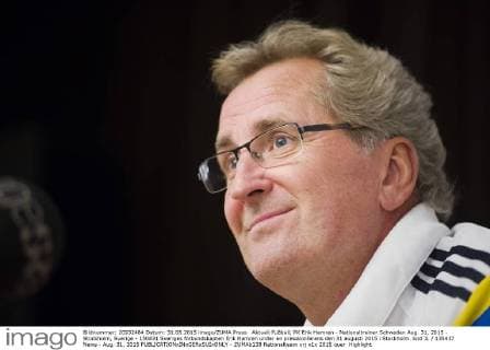 Aktuell Fußball, PK Erik Hamren - Nationaltrainer Schweden Aug. 31, 2015 - Stockholm, Sverige - 150831 Sveriges förbundskapten Erik Hamren under en presskonferens den 31 augusti 2015 i Stockholm. kod JL 135437 News - Aug. 31, 2015  - ZUMAb138