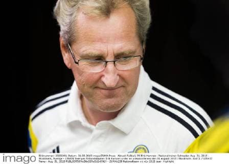 Aktuell Fußball, PK Erik Hamren - Nationaltrainer Schweden Aug. 31, 2015 - Stockholm, Sverige - 150831 Sveriges förbundskapten Erik Hamren under en presskonferens den 31 augusti 2015 i Stockholm. kod JL 135437 News - Aug. 31, 2015  - ZUMAb138