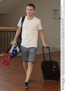 Player of Czech national soccer team David Lafata comes to a meeting prior to the two qualifiers for the European Championships with Kazakhstan and Latvia in Prague, Czech Republic, August 30, 2015. (CTKxPhoto MichalxKamaryt) CTKPhotoP201508300221301  kmt 4