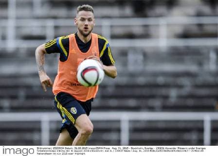 Aug. 31, 2015 - Stockholm, Sverige - 150831 Alexander Milosevic under Sveriges fotbollslandslags träning den 31 augusti 2015 i Stockholm. kod JL 135437 News - Aug. 31, 2015  - ZUMAb138