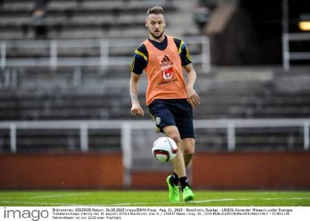 Aug. 31, 2015 - Stockholm, Sverige - 150831 Alexander Milosevic under Sveriges fotbollslandslags träning den 31 augusti 2015 i Stockholm. kod JL 135437 News - Aug. 31, 2015  - ZUMAb138