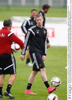 Aktuell Fußball, Training Nationalteam Belgien - BRUSSELS, BELGIUM: Belgium s Kevin De Bruyne pictured during a training session of Belgian national soccer team Red Devils, Monday 31 August 2015, in Brussels. Red Devils will play Euro 2016 qualification games against Bosnia and Cyprus. BRUNOxFAHY  x04691160x