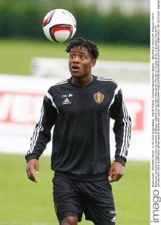 Aktuell Fußball, Training Nationalteam Belgien - BRUSSELS, BELGIUM: Belgium s Michy Batshuayi pictured during a training session of Belgian national soccer team Red Devils, Monday 31 August 2015, in Brussels. Red Devils will play Euro 2016 qualification games against Bosnia and Cyprus. BRUNOxFAHY  x04691242x
