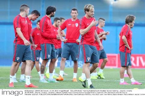 Aktuell Fußball, Training Nationalteam Kroatien Soccer training - Zagreb, Croatia 31.08.2015., Zagreb, Croatia - Croatian national football team training before the qualification matches with Azerbaijan and Norway at Maksimir stadium.  SlavkoxMidzor PIXSELL